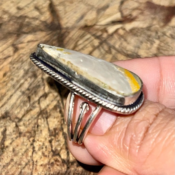 Indonesian Bumblebee Jasper Ring Size 5 1/4 - Picture 6 of 13